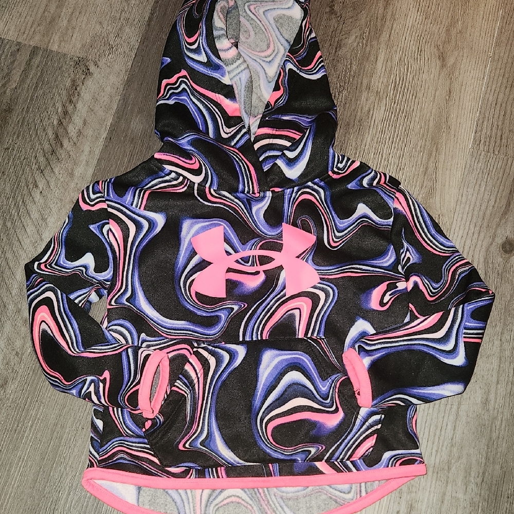 Under Armour Kids' Hoodie - Black, Pink, and Purple Swirl